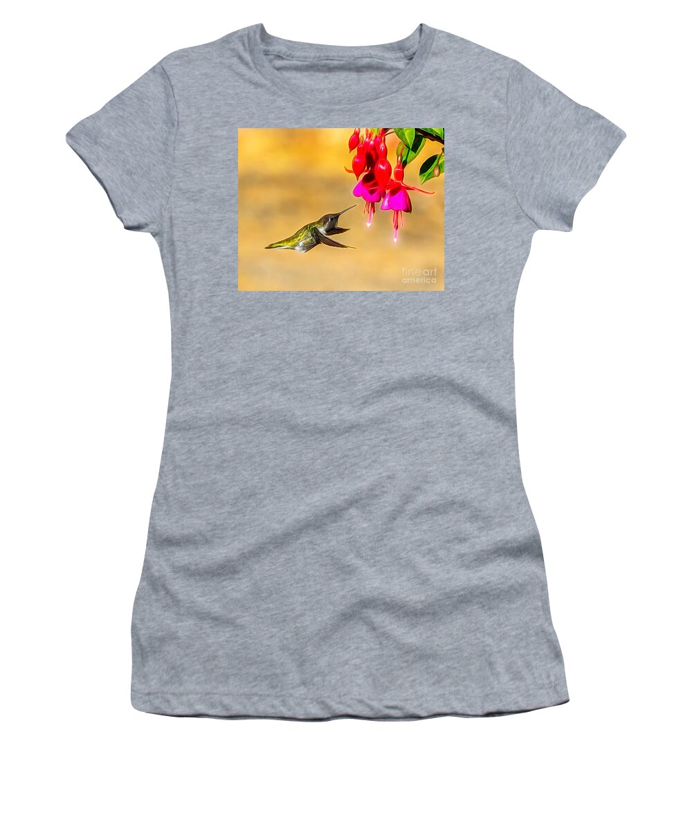 Fine Art Digital Women's T-Shirt featuring the mixed media Pretty Anna by Sal Ahmed