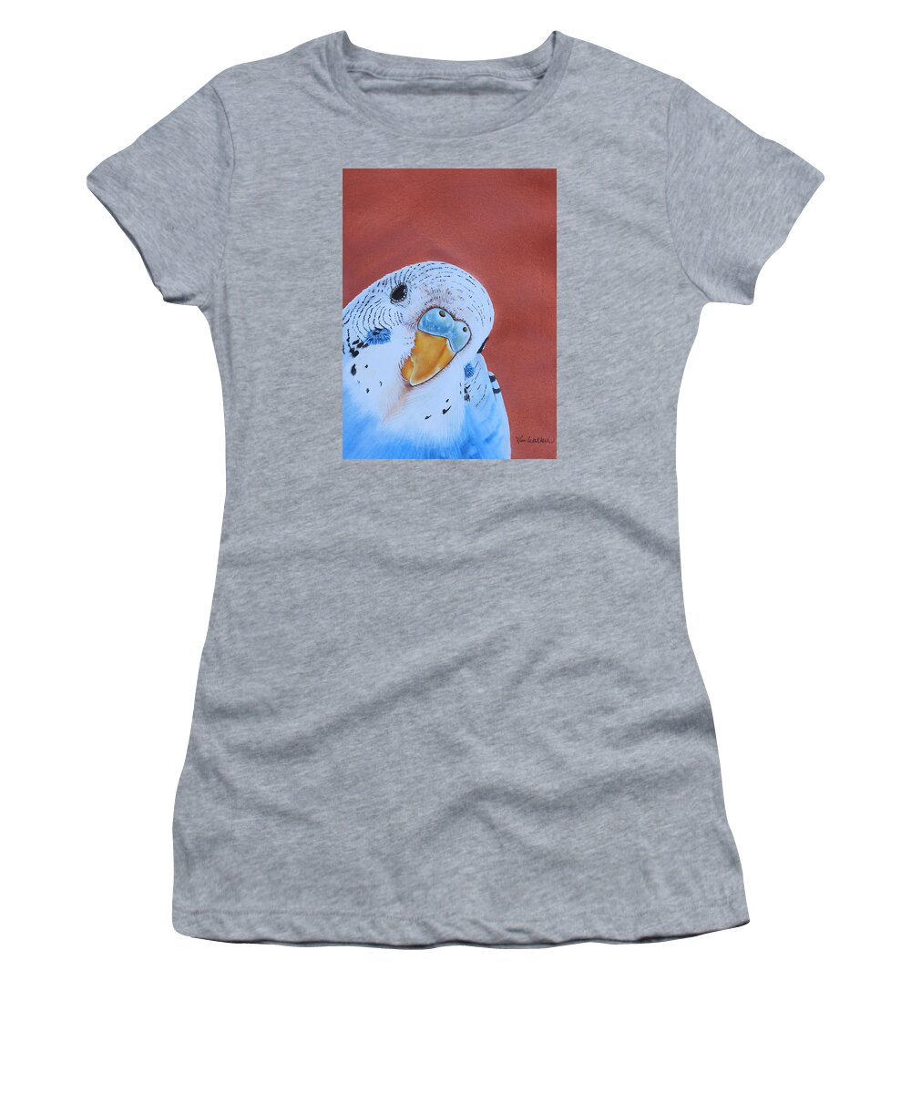 Bird Women's T-Shirt featuring the painting Pretty Boy Watercolor by Kimberly Walker