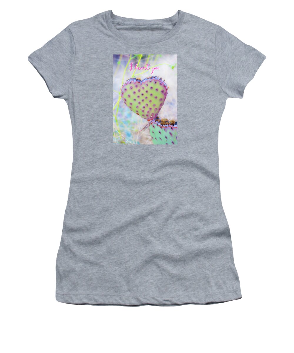 904-874-0876 Women's T-Shirt featuring the photograph Prickly Heart by Karen Stephenson
