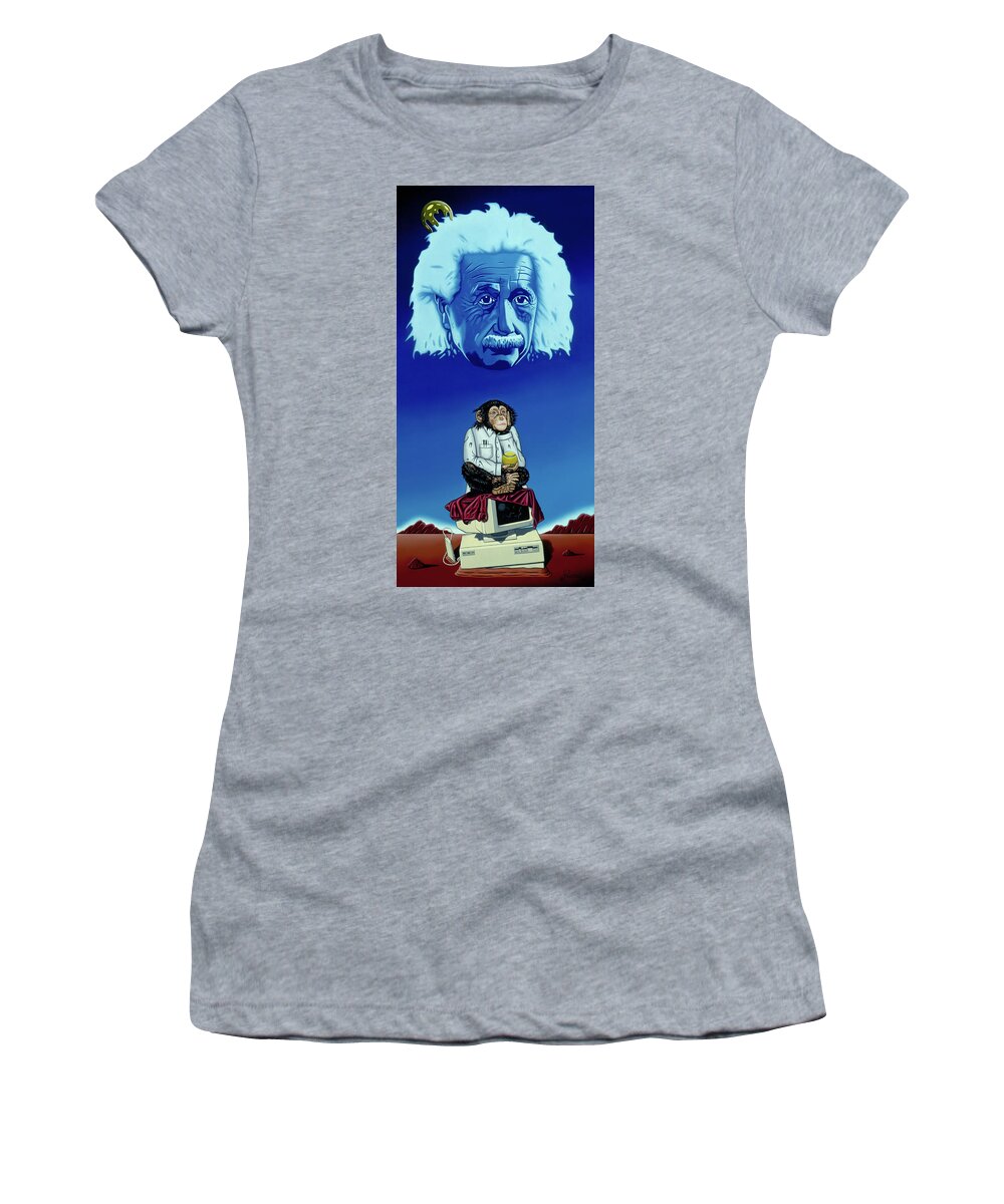  Women's T-Shirt featuring the painting Primitive Daydream by Paxton Mobley