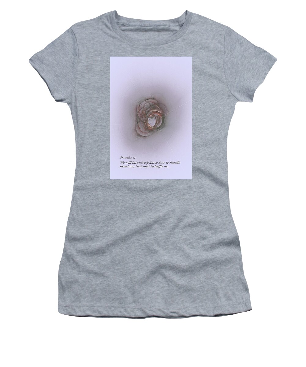Fractal Art Women's T-Shirt featuring the digital art Promise 11 Intuition Helps Us by Doug Morgan