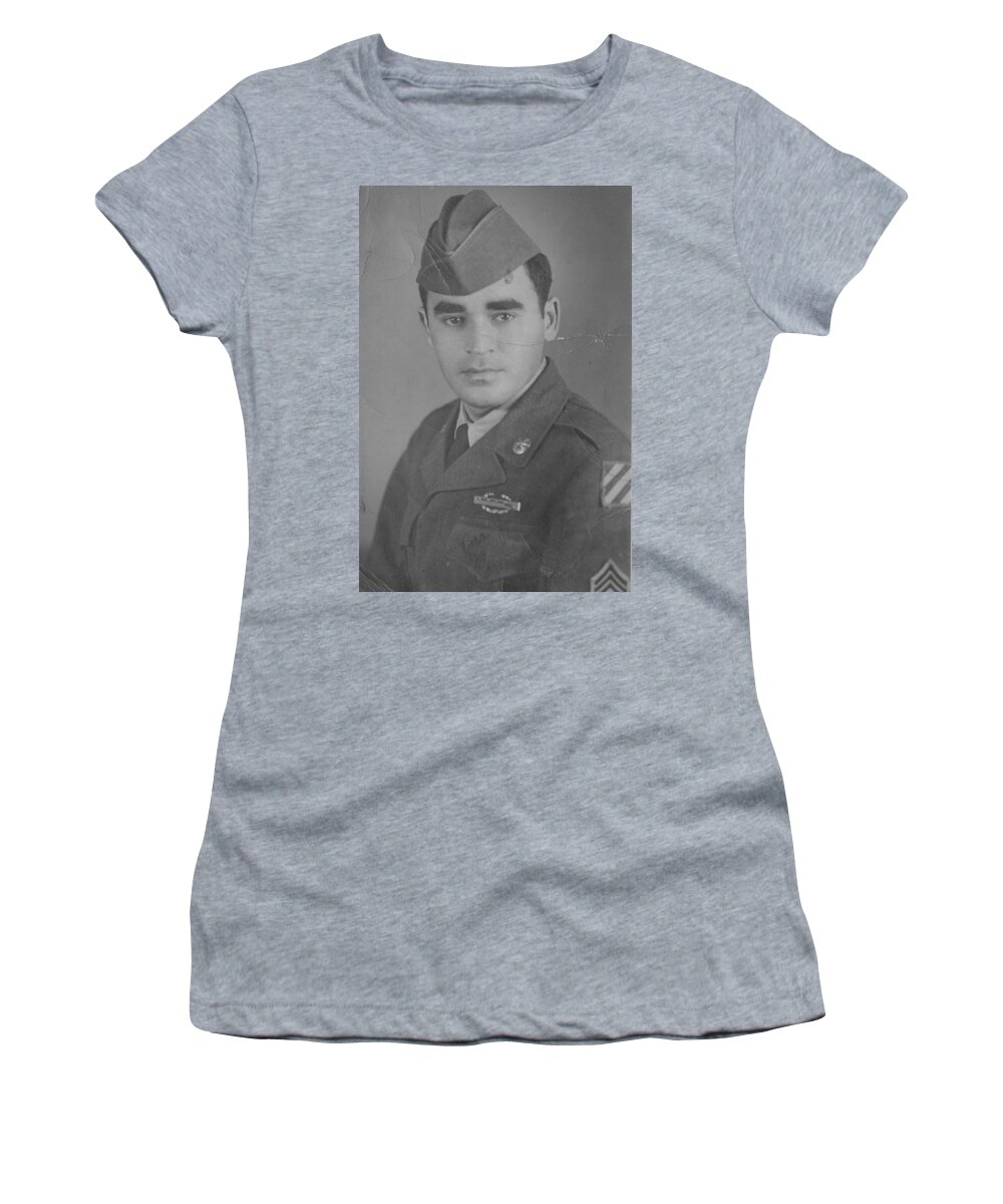 Military Women's T-Shirt featuring the photograph Proud Puerto Rican-American soldier.. by WaLdEmAr BoRrErO