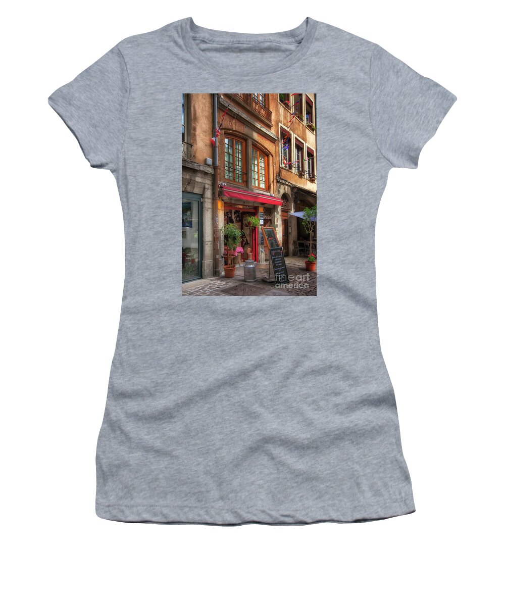 France Women's T-Shirt featuring the photograph French Cafe by Timothy Johnson