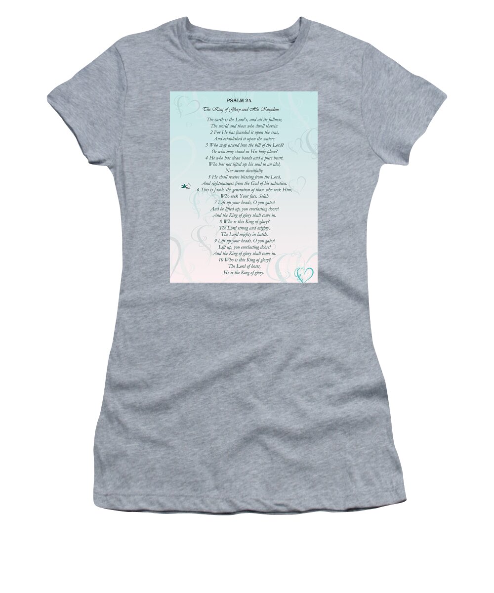Psalm 24 Women's T-Shirt featuring the digital art Psalm 24 by Trilby Cole