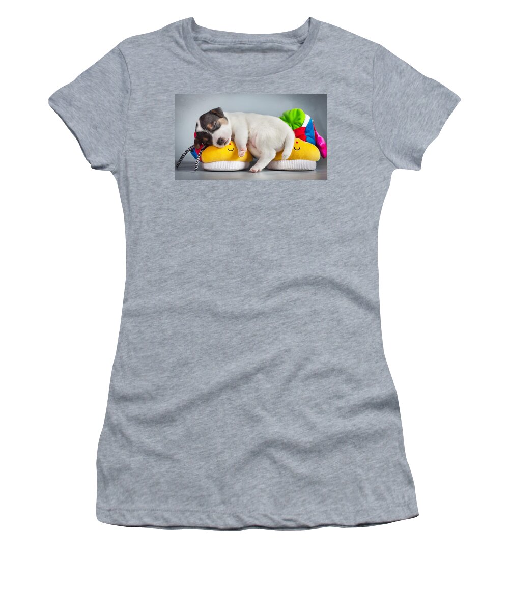 Puppy Women's T-Shirt featuring the photograph Puppy by Mariel Mcmeeking
