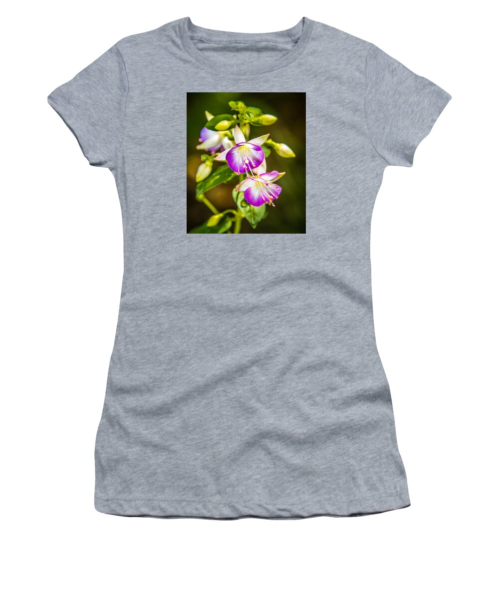 Flowers Women's T-Shirt featuring the photograph Purple Glow by Jerry Cahill