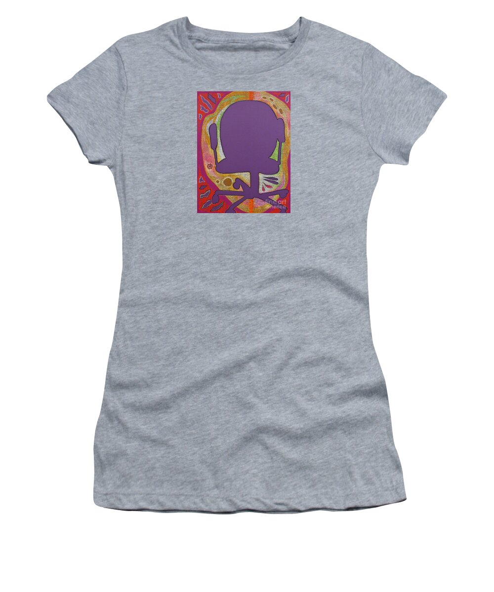 Office Chair Women's T-Shirt featuring the pastel Purple Schemer by Heather McFarlane-Watson