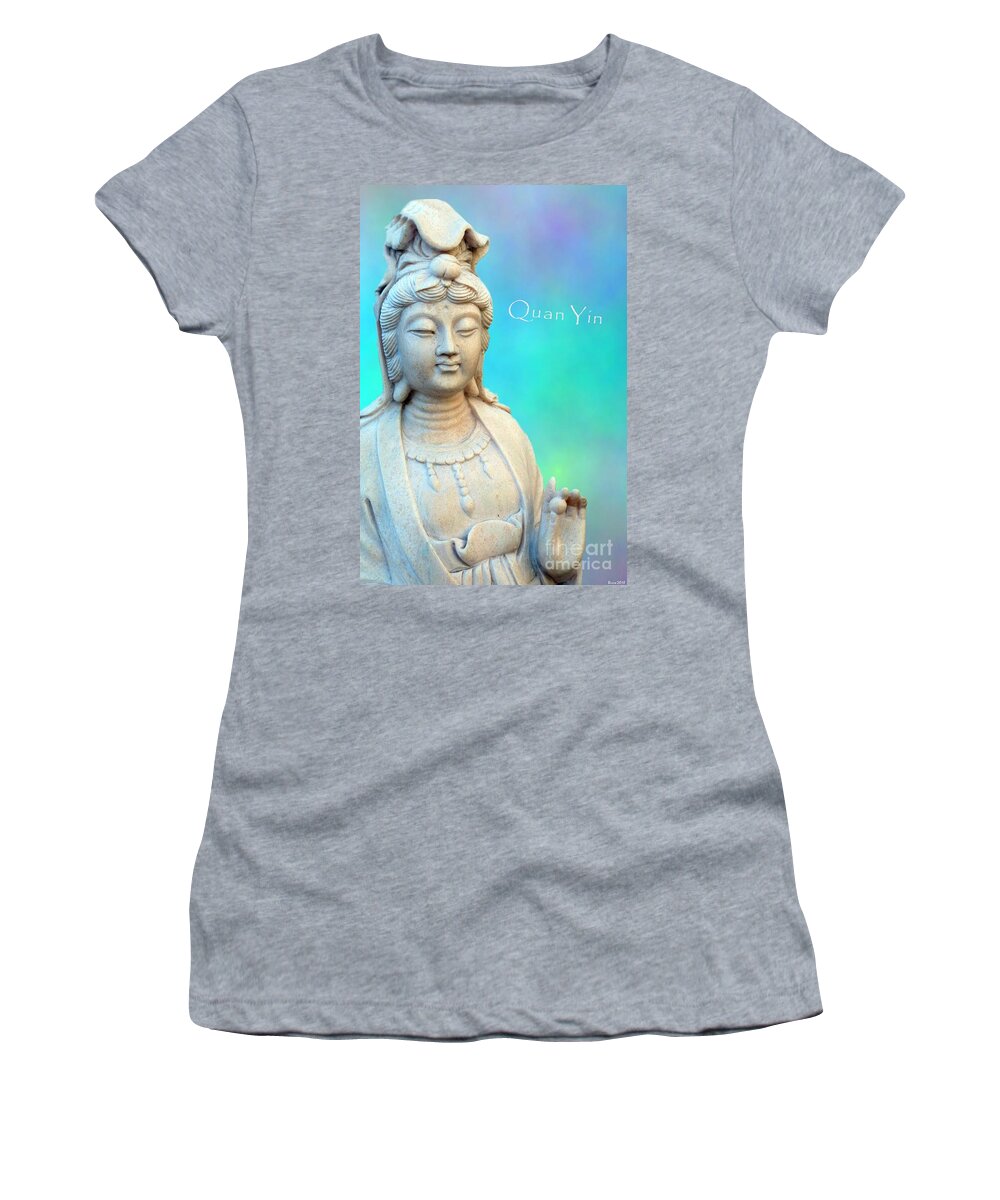 Quan Yin Women's T-Shirt featuring the photograph Quan Yin Sedona by Mars Besso