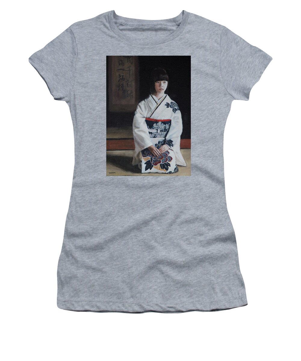 Japan Women's T-Shirt featuring the painting Quiet Room by Masami Iida