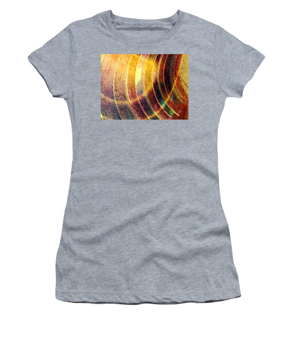 This Is A Mixed Media Artwork Consisting Of A Combination Of Fractal Women's T-Shirt featuring the digital art Radiate by Kiki Art