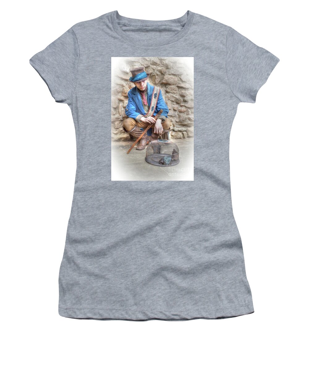 Ragged Women's T-Shirt featuring the photograph Ragged Victorians - The Rat Catcher by David Birchall