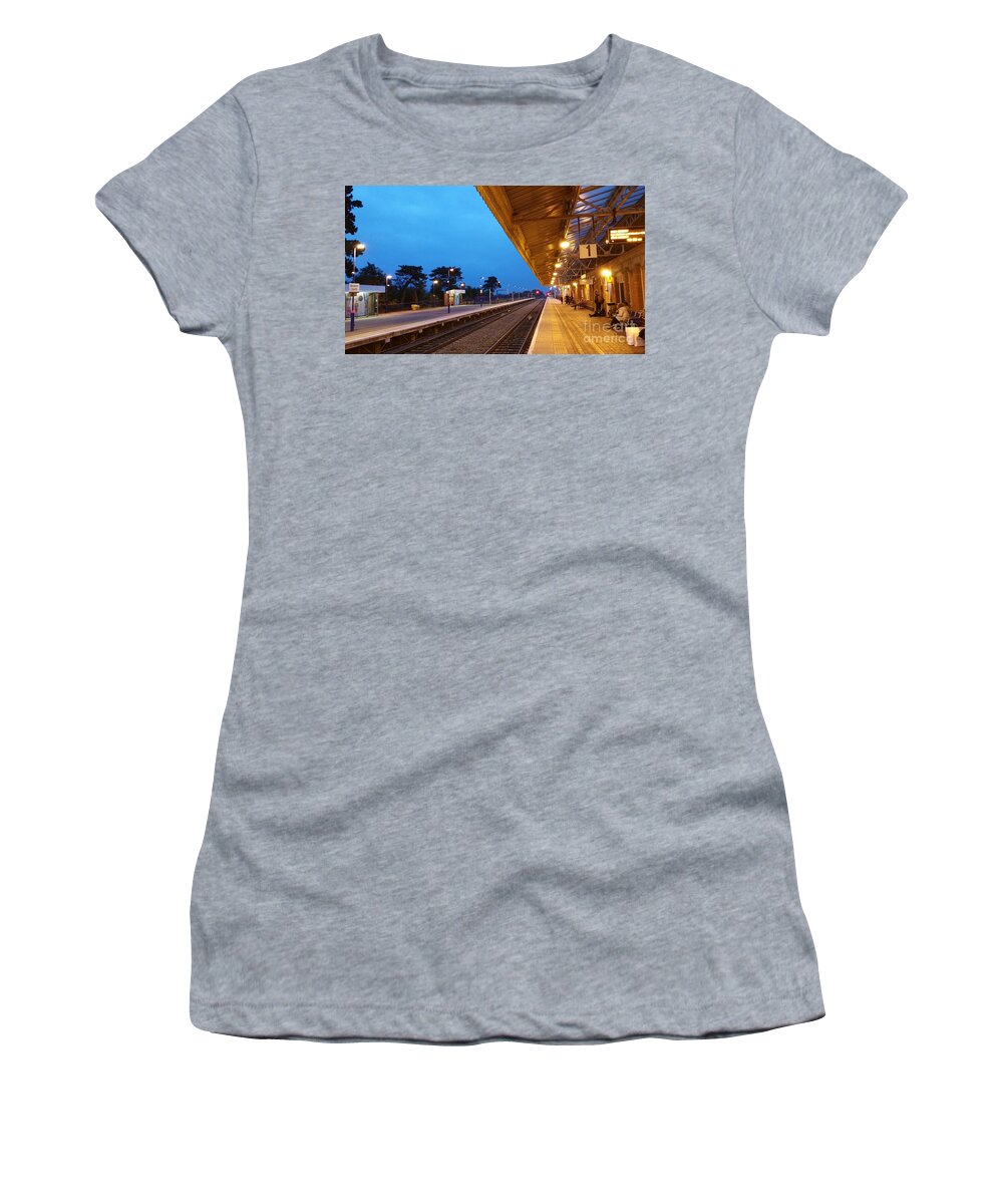 Railway Women's T-Shirt featuring the photograph Railway Vanishing Point by Jeremy Hayden