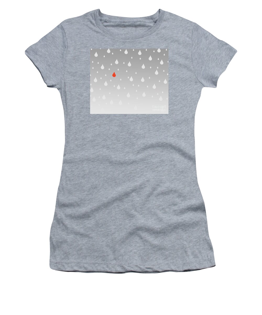 Rain Women's T-Shirt featuring the painting Rain and Tears by Trilby Cole