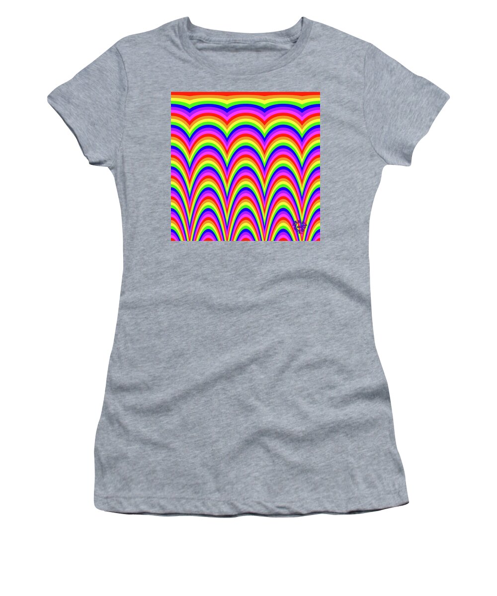 Rainbow Women's T-Shirt featuring the digital art Rainbow #4 by Barbara Tristan