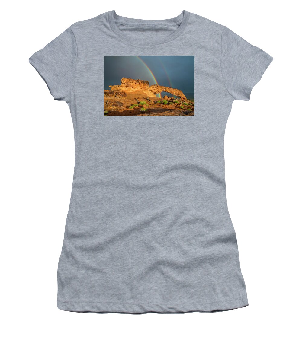 Sky Women's T-Shirt featuring the photograph Rainbow Arch by Ralf Rohner