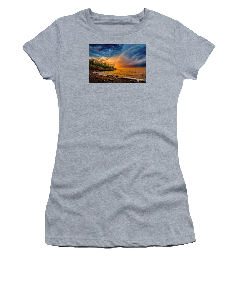 Atmosphere Women's T-Shirt featuring the photograph Rainbow Point by Rikk Flohr