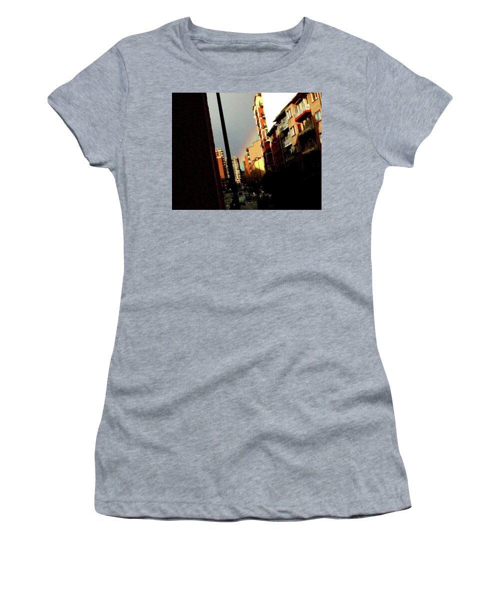 Rainbow Women's T-Shirt featuring the photograph Rainbow Wink by Nieve Andrea