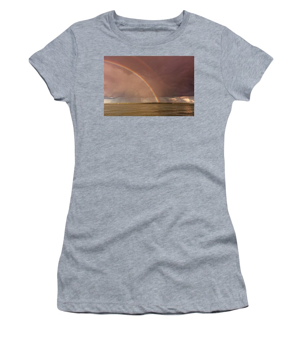 Rainbows Women's T-Shirt featuring the photograph Rainbows by Peter Ponzio