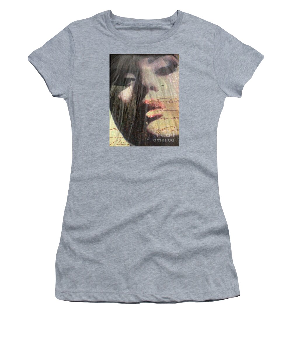 Portrait Women's T-Shirt featuring the digital art Rainy Day in Vancouver by Kim Prowse