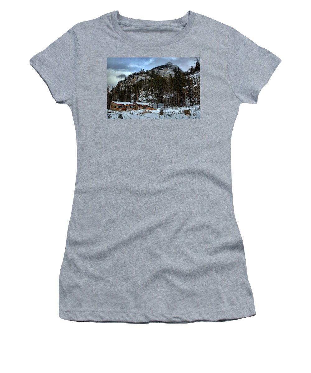 Rampart Creek Hostel Women's T-Shirt featuring the photograph Rampart Creek Hostel by Adam Jewell