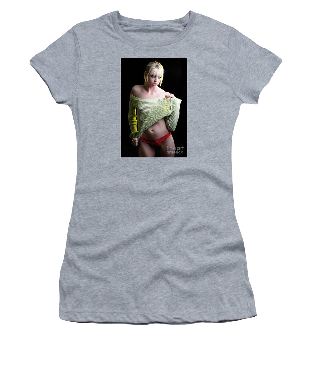 Boudoir Photographs Women's T-Shirt featuring the photograph Ravage me by Robert WK Clark
