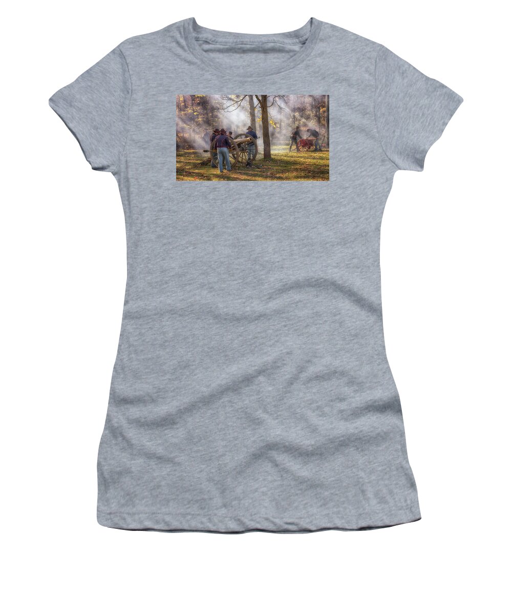 Civil War Women's T-Shirt featuring the photograph Ready the Cannons by Susan Rissi Tregoning