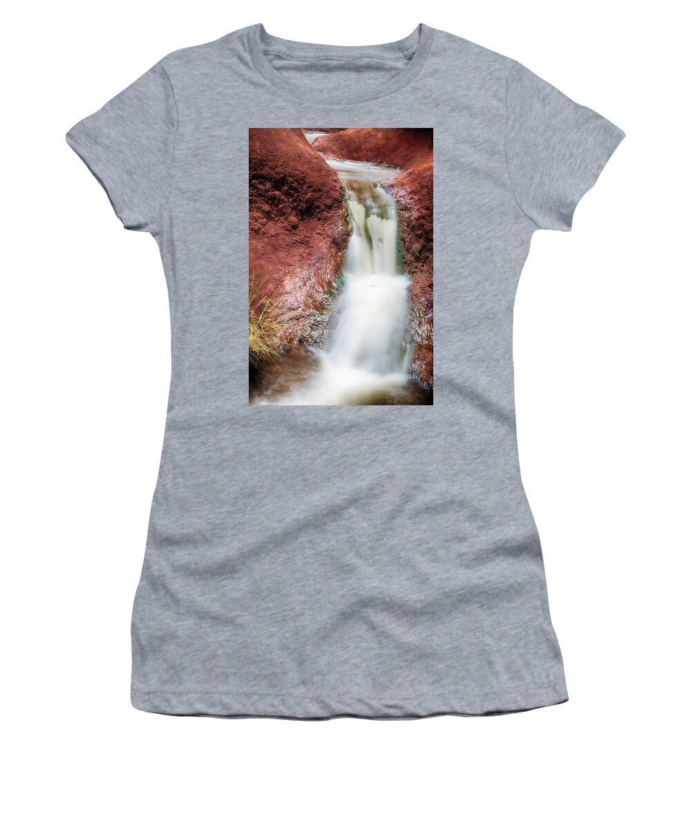 Kauai Women's T-Shirt featuring the photograph Red Falls by Jason Wolters