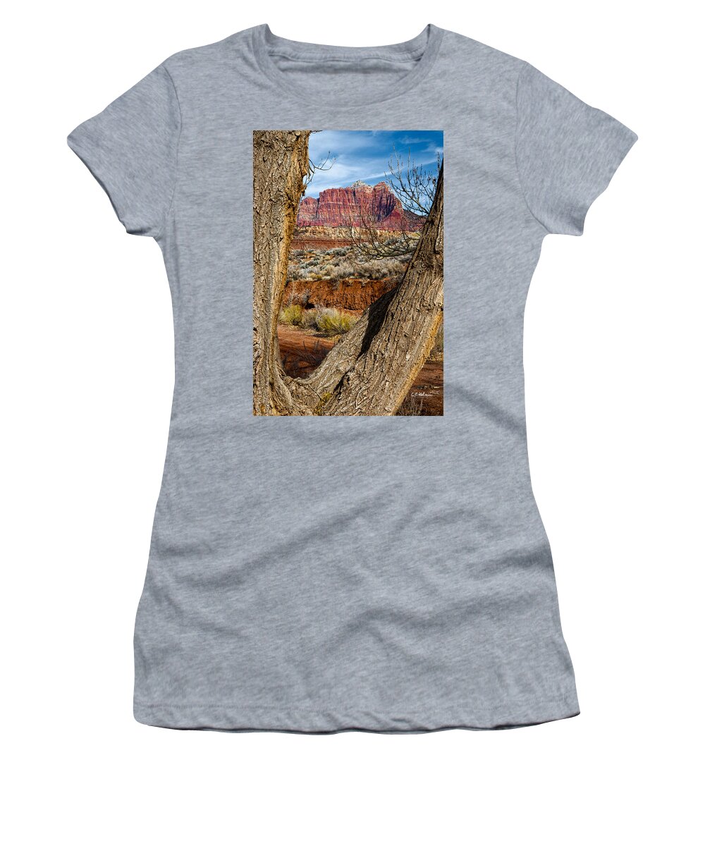Mountain Women's T-Shirt featuring the photograph Red In The Distance by Christopher Holmes