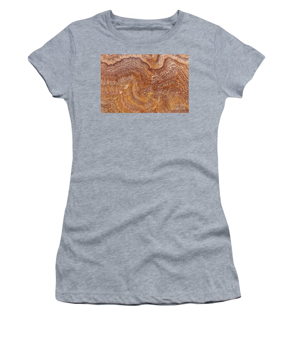Granite Women's T-Shirt featuring the photograph Red Onyx by Anthony Totah