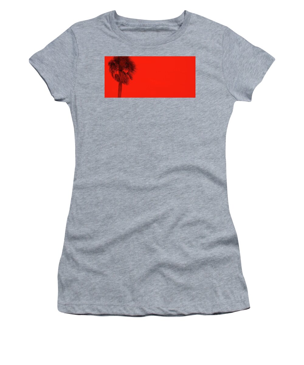 Landscape Women's T-Shirt featuring the photograph Red Palm by Edward Smith