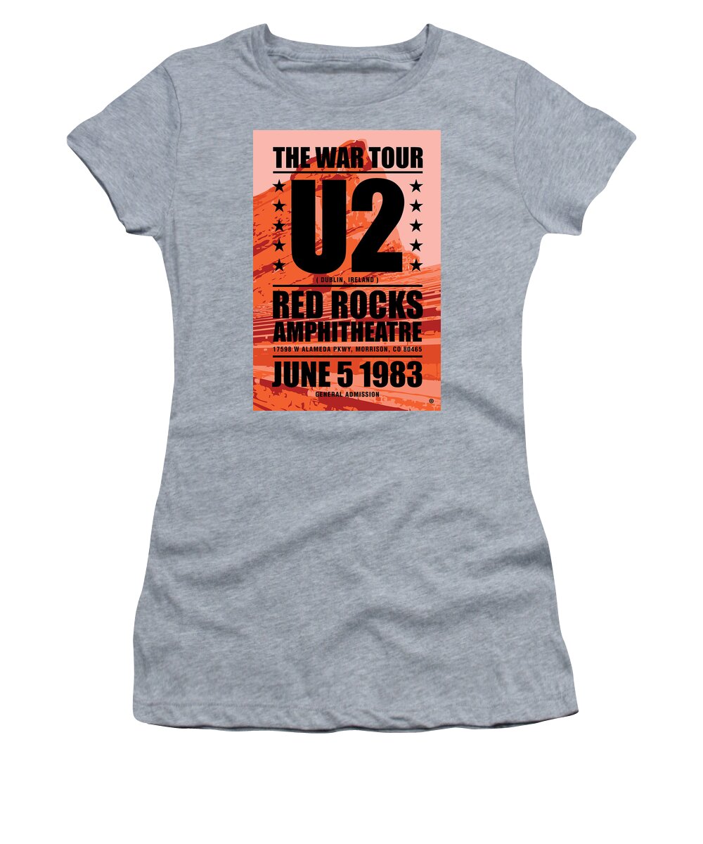 Music Women's T-Shirt featuring the digital art Red Rock Concert by Gary Grayson
