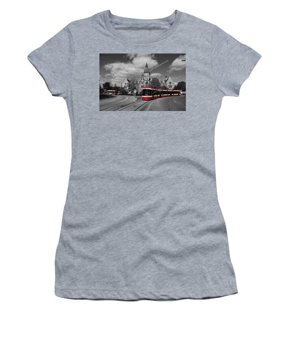 Streetcar Women's T-Shirt featuring the photograph Red Rocket 43c by Andrew Fare