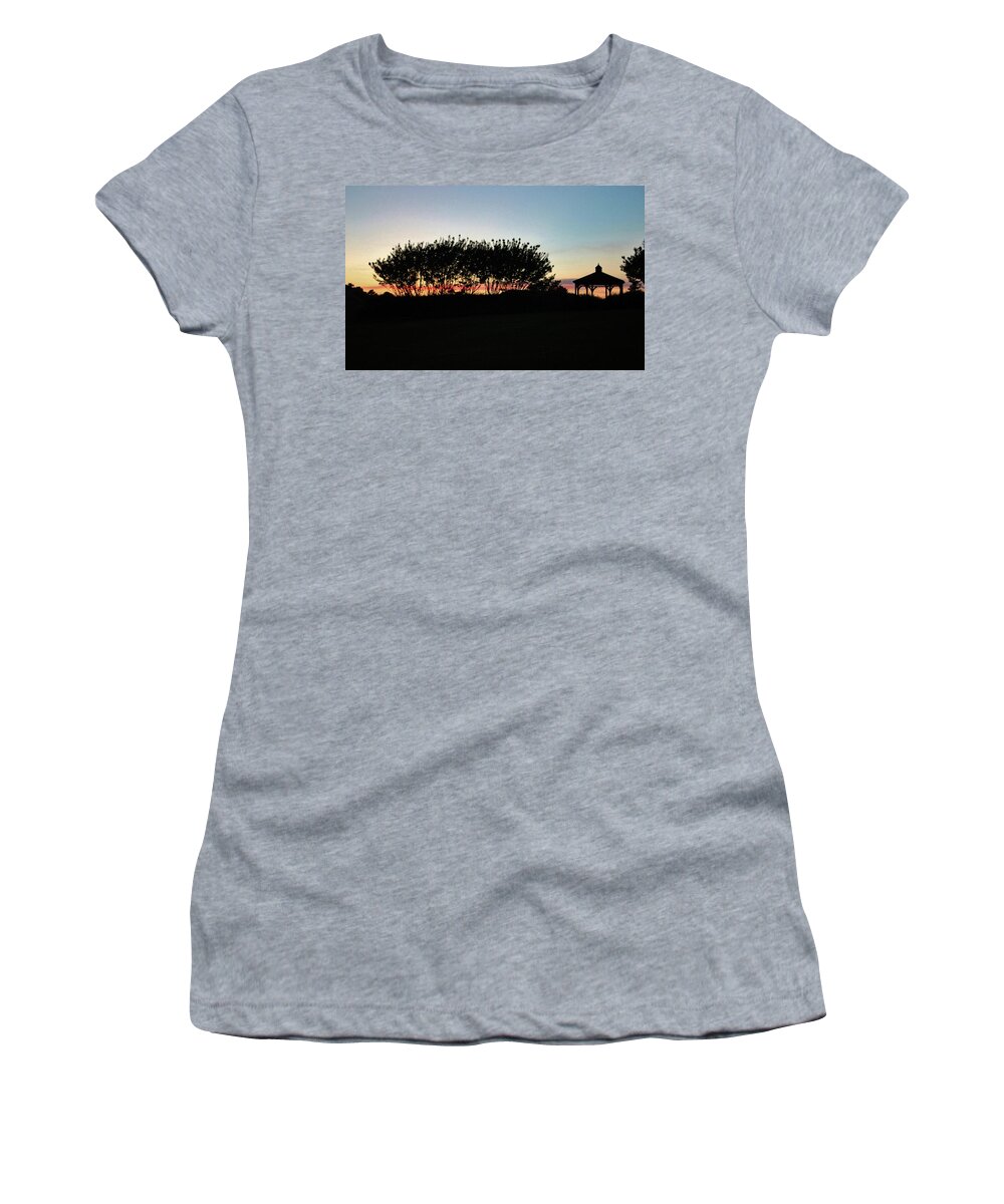 Sunset Women's T-Shirt featuring the photograph Red Streak Sky by Cynthia Guinn