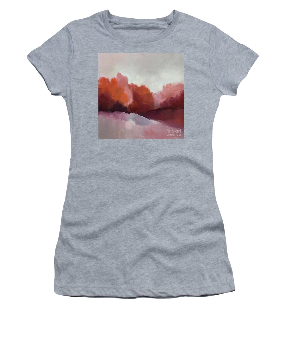 Landscape Women's T-Shirt featuring the painting Red Valley by Michelle Abrams