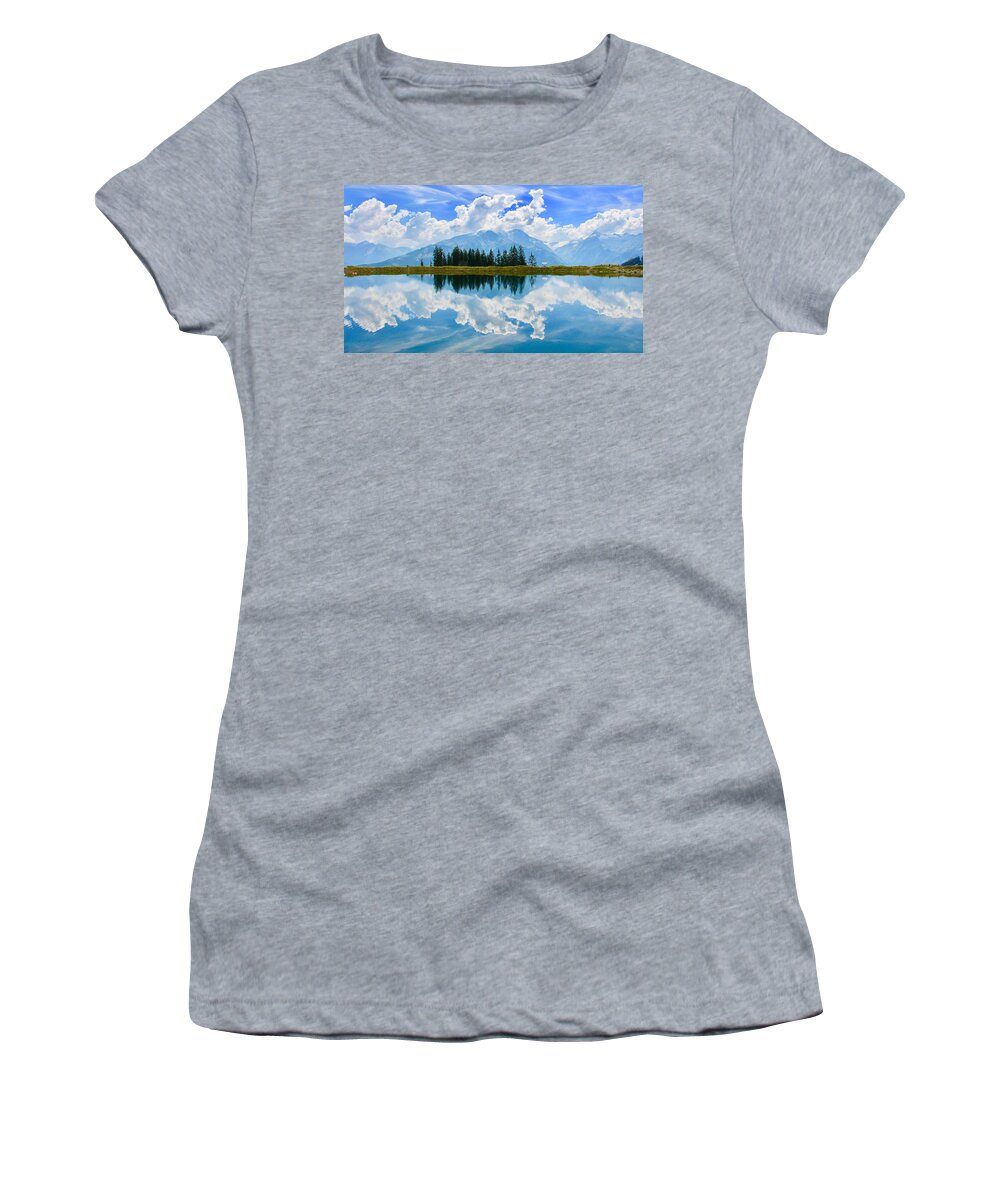 Reflections Women's T-Shirt featuring the photograph Reflection of the Sky by Pavel Melnikov