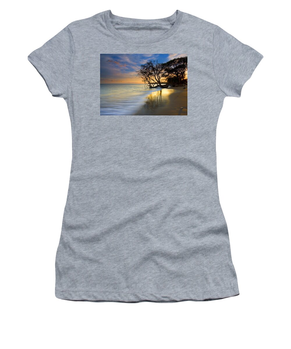 Waves Women's T-Shirt featuring the photograph Reflections of PAradise by Michael Dawson