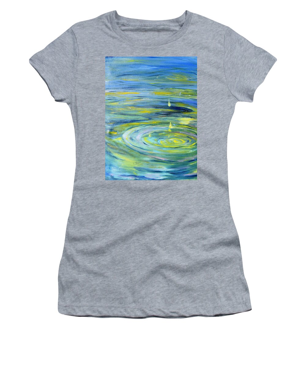 Relaxation Women's T-Shirt featuring the painting Relaxation by Evelina Popilian