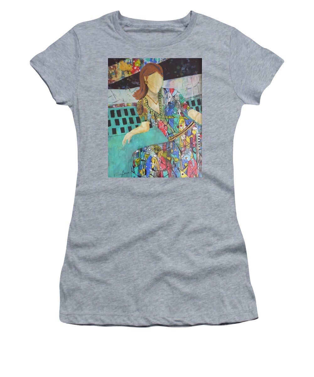 Abstract Women's T-Shirt featuring the painting Relaxing by Elise Boam