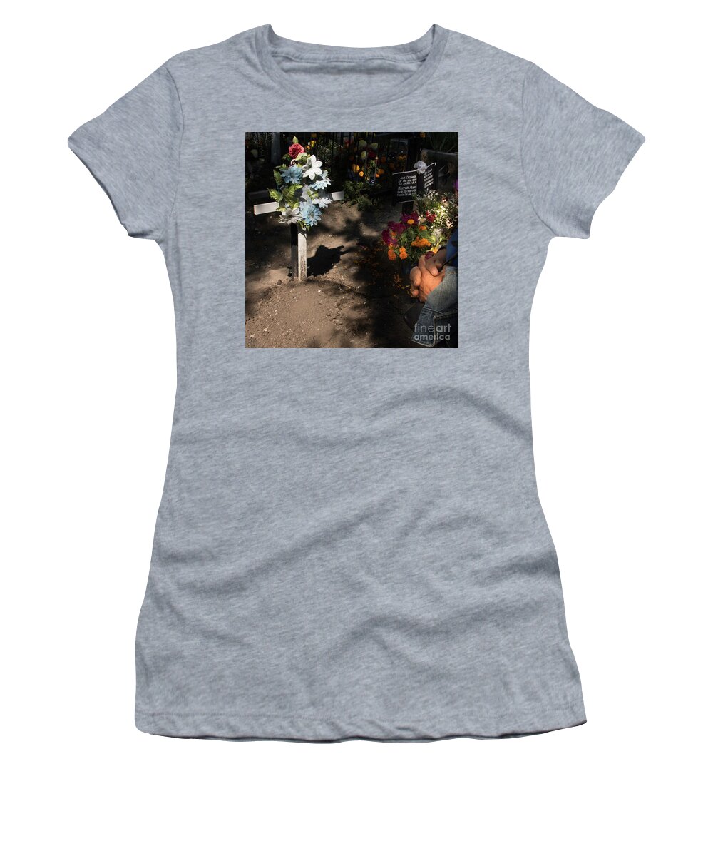 Grave Women's T-Shirt featuring the photograph Remembrance by Barry Weiss