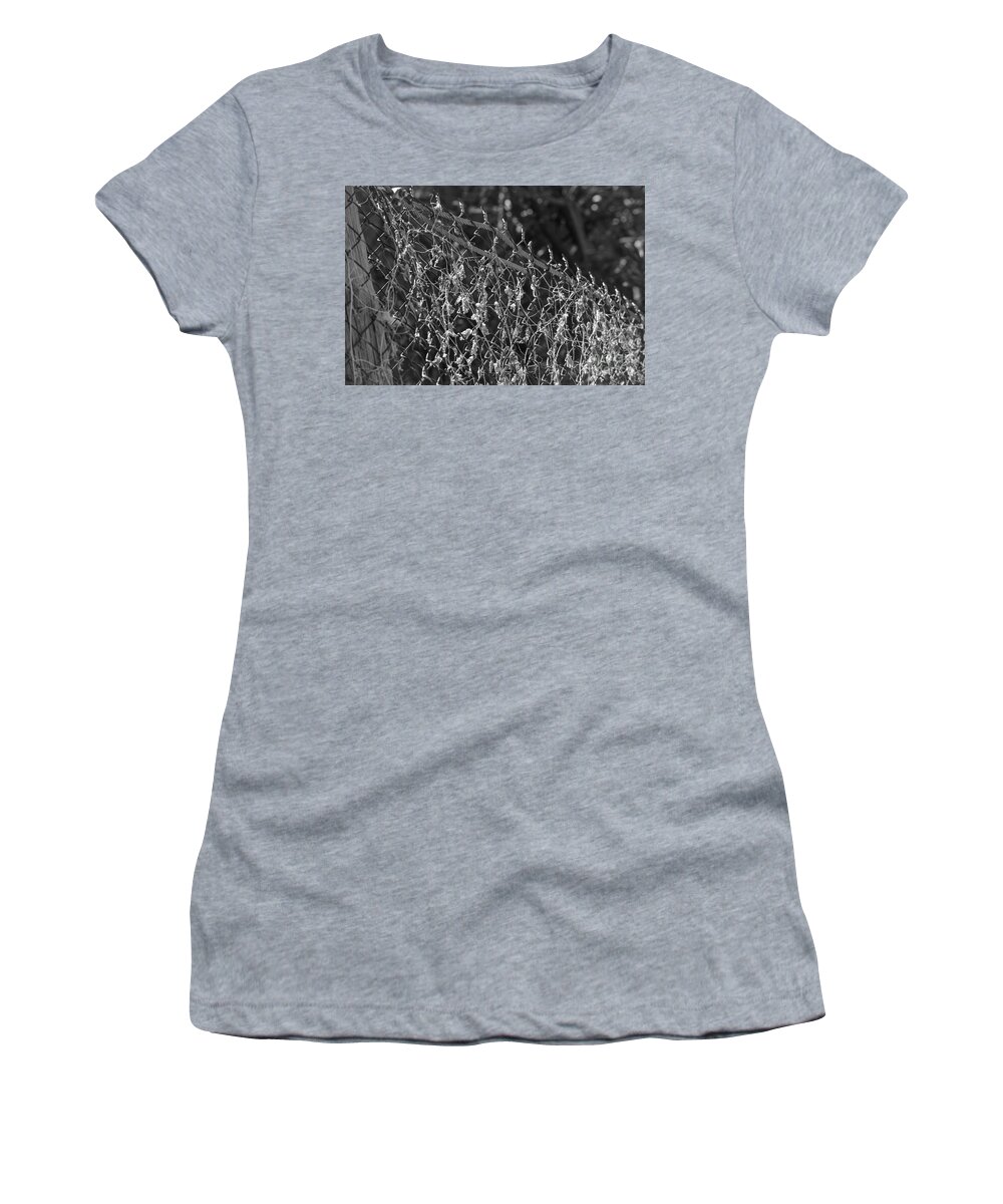 Black And White Photography Women's T-Shirt featuring the photograph Remnants of Beauty by Leah McPhail