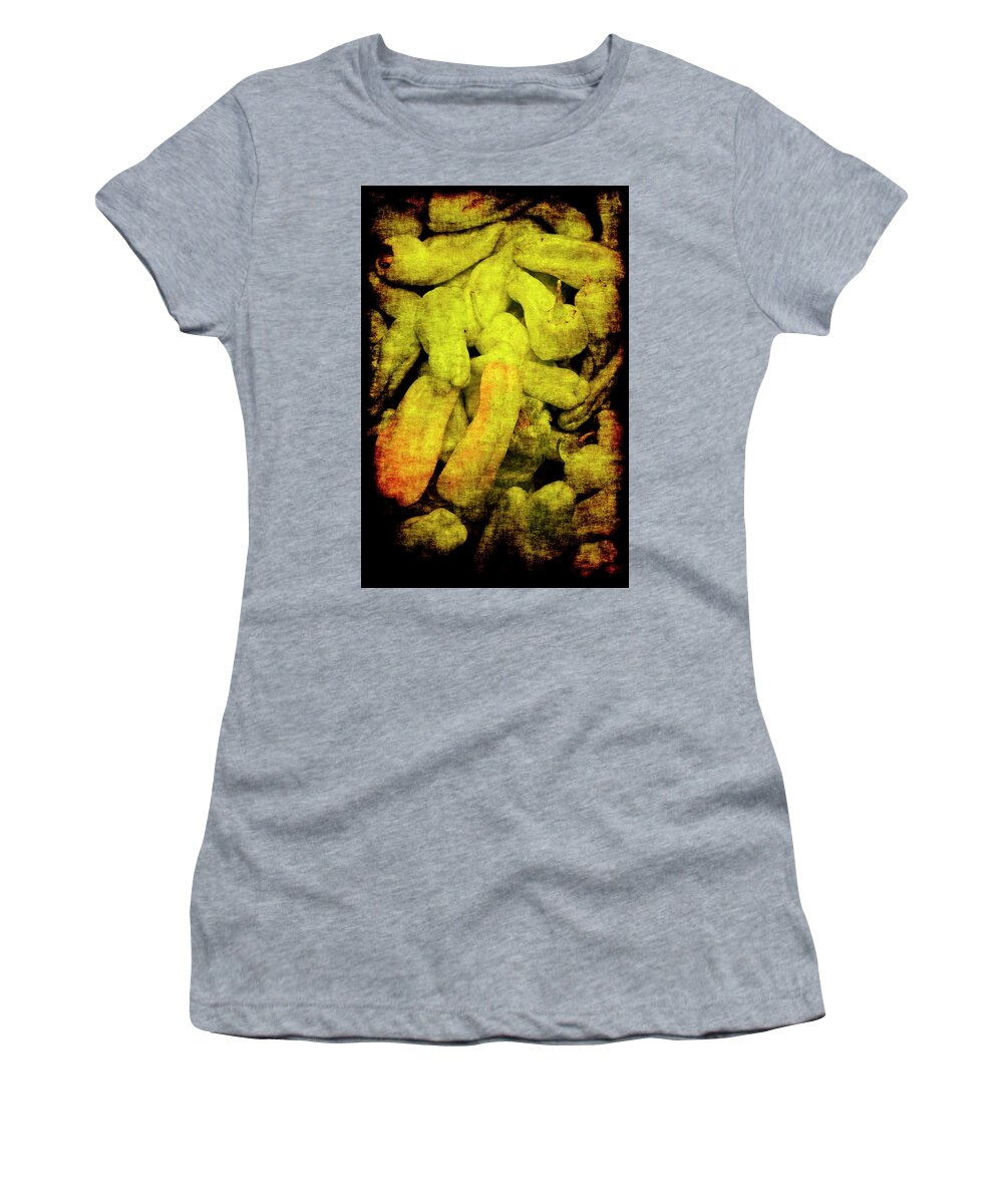 Renaissance Women's T-Shirt featuring the photograph Renaissance Green Peppers by Jennifer Wright