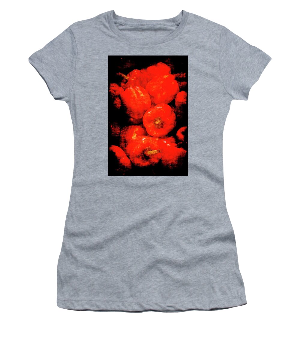 Renaissance Women's T-Shirt featuring the photograph Renaissance Red Peppers by Jennifer Wright