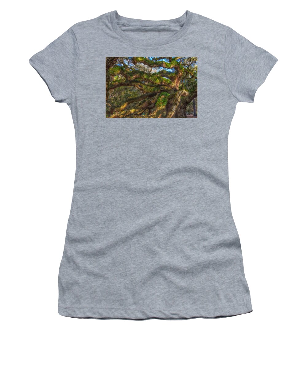 Tree Women's T-Shirt featuring the photograph Resurrection Fern dons Angel Oak by Patricia Schaefer