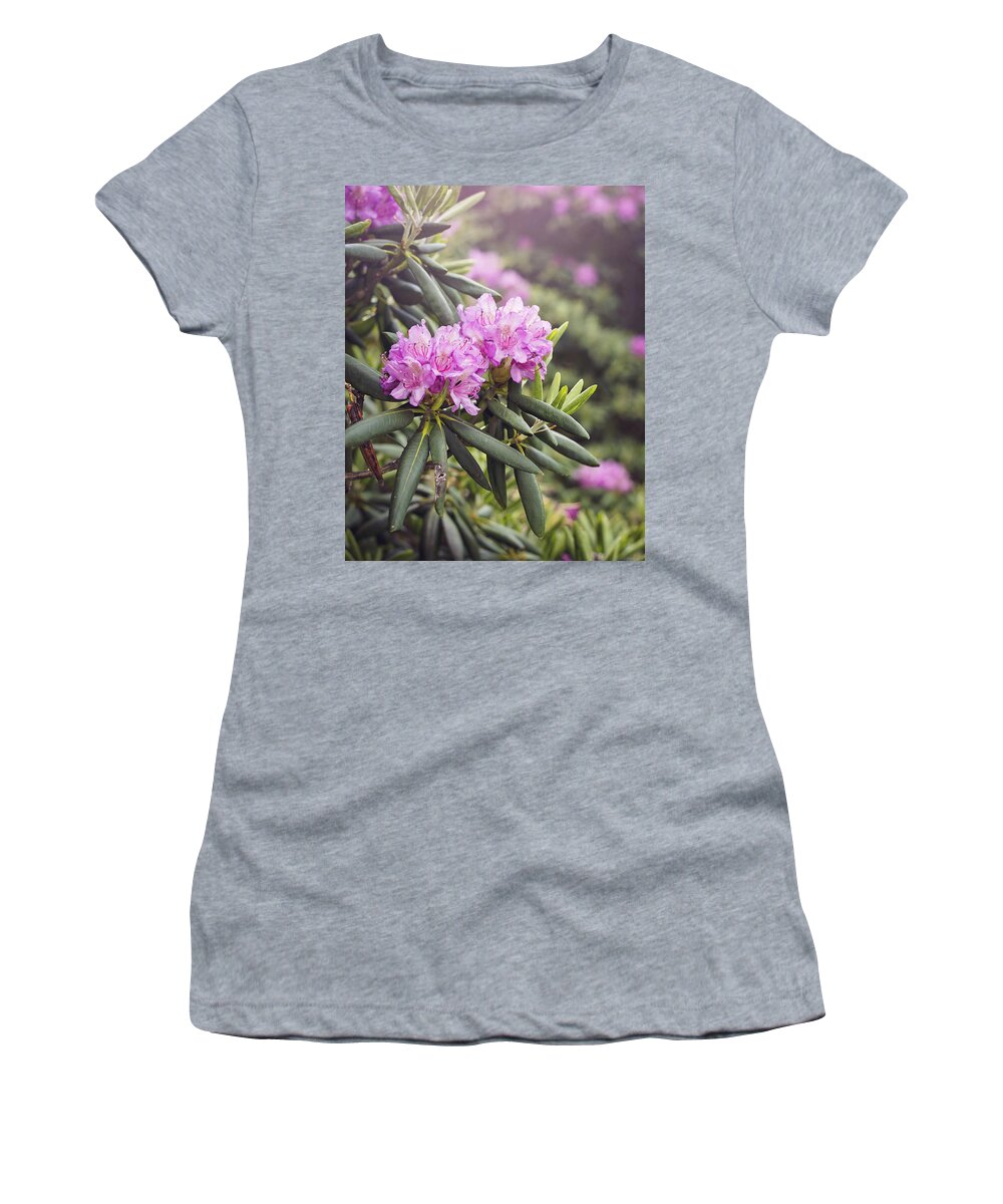 Rhododendron Women's T-Shirt featuring the photograph Rhododendrons for Days by Heather Applegate