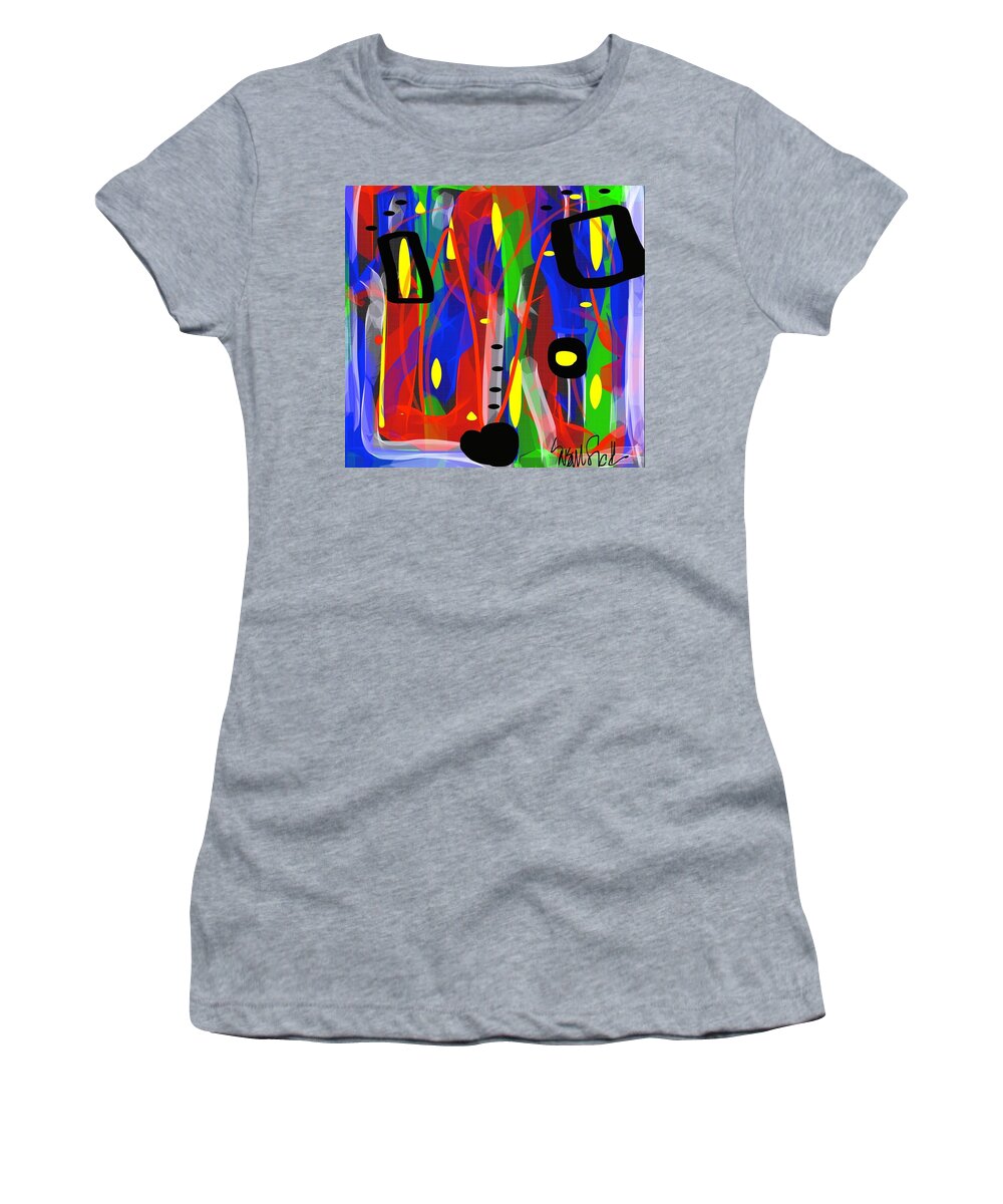  Women's T-Shirt featuring the digital art Ribbon of Thought by Susan Fielder