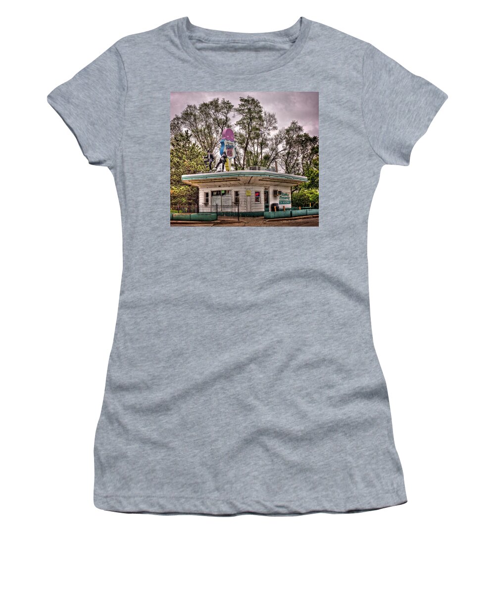 Joliet Women's T-Shirt featuring the photograph Rich and Creamy, Joliet, Illinois by Fred Hahn
