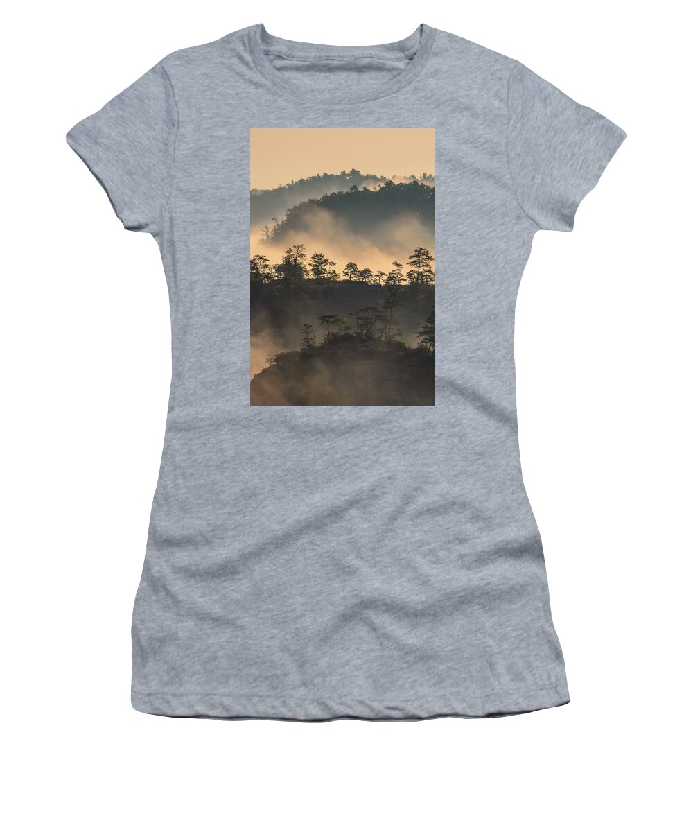 Ridges Women's T-Shirt featuring the photograph Ridges by Ulrich Burkhalter