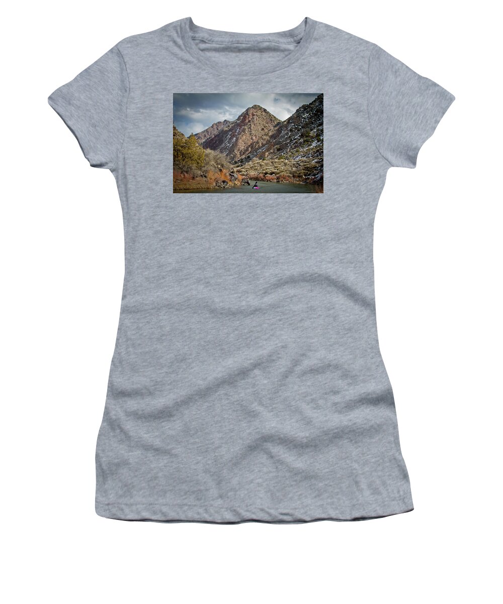  Women's T-Shirt featuring the photograph Rio Grande Racecourse in Winter by Atom Crawford
