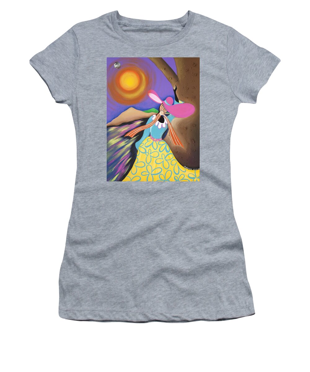 Sabree Women's T-Shirt featuring the painting Rise by Patricia Sabreee