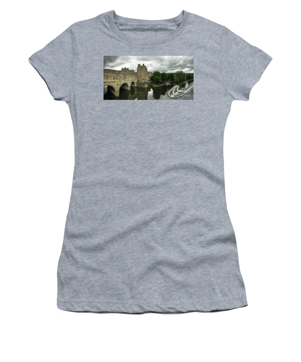 Yhun Suarez Women's T-Shirt featuring the photograph River Avon Pulteney Bridge by Yhun Suarez